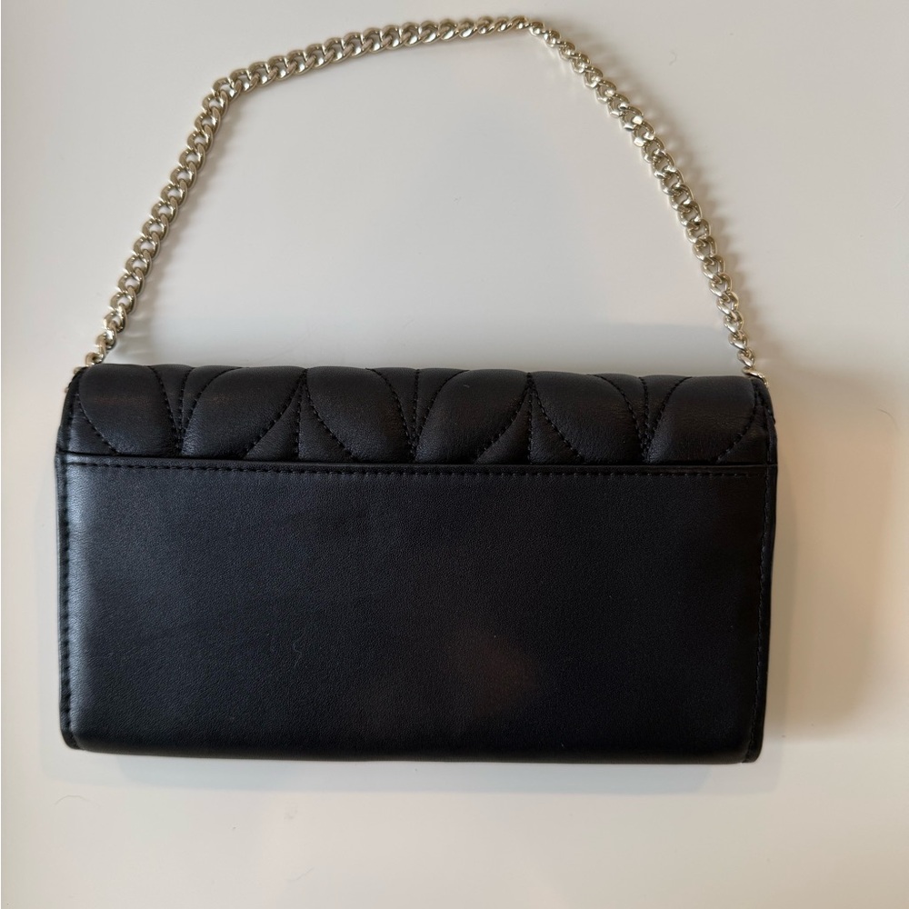 Kate Spade Briar Lane Black Quilted Wallet on Chain/ Clutch - Picture 4 of 4